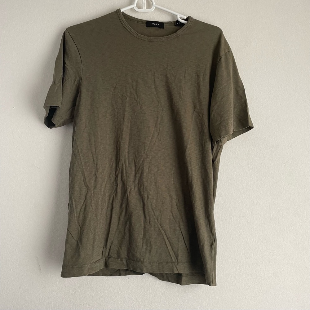 Theory Olive Green Short Sleeve Tee